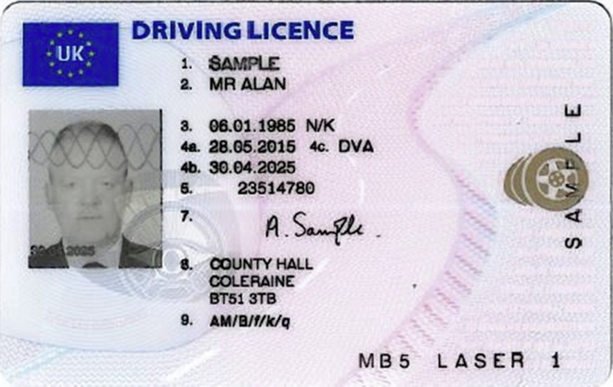 Fake irish driving licence template